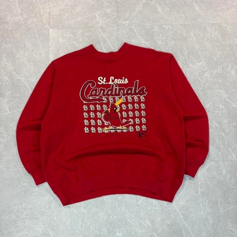 1989 St. Louis Cardinals red & white crewneck sweatshirt sportswear